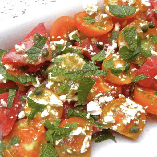 Oliva! EVOO Heirlooms with Feta & Mint