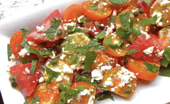 Oliva! EVOO Heirlooms with Feta & Mint