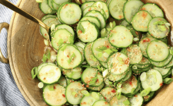 Oliva! Extra Virgin Olive Oil Asian Cucumber Salad
