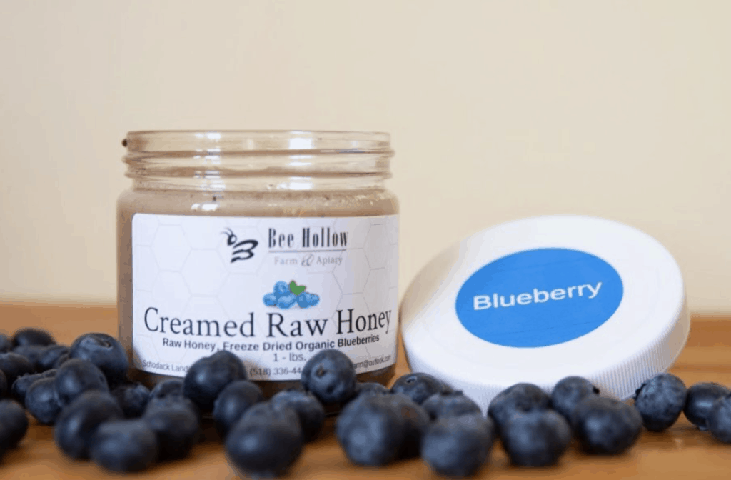 Blueberry Creamed Raw Honey Oliva!